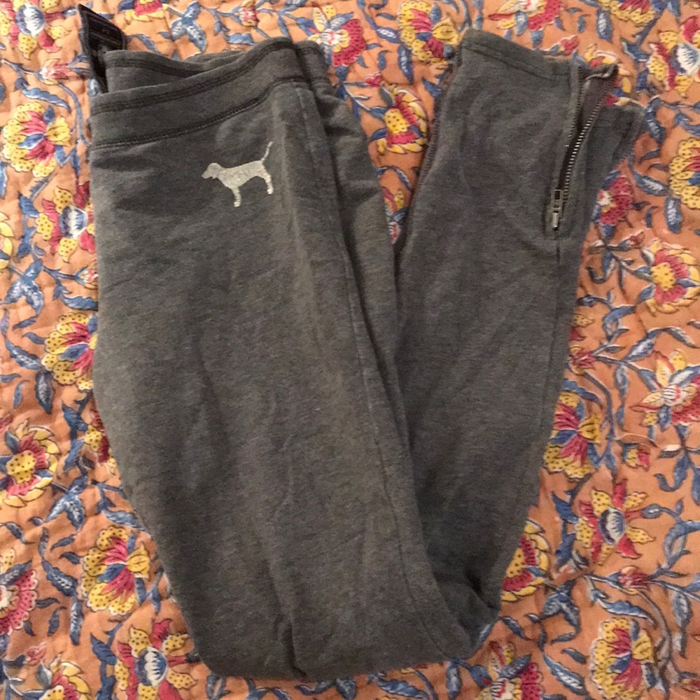 Victoria Secret skinny joggers with zippers